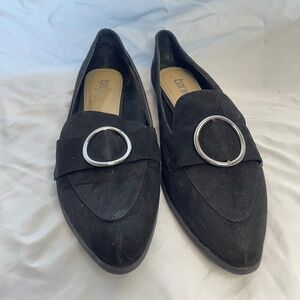 BAR III Womens Black Metallic Ring Accent Padded Involve Pointed Toe Block Heel